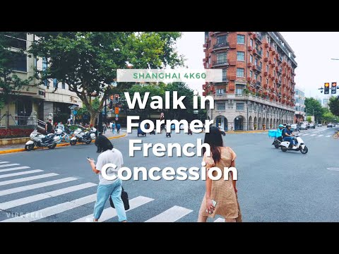⁴ᴷ⁶⁰ Caminhando em Xangai | Wukang Road | Antiga Concessão Francesa | Tour pelo Centro | Xangai | Wukang Road | Concessão Legal