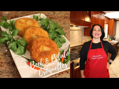 Chopped beef and potato croquettes | how to make potato croquettes | Video Recipe