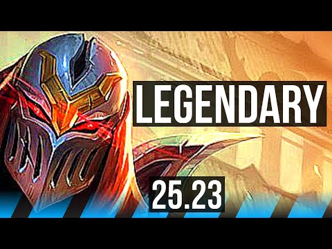 ZED vs YONE (MID) | 10 solo kills, Legendary | KR Diamond | 25.23