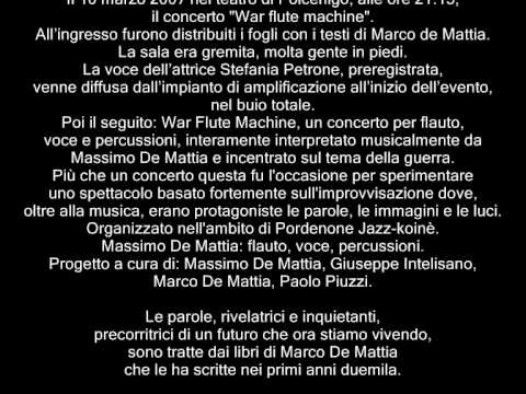 Stefania Petrone legge Marco De Mattia.avi War Flute Machine Jazz Koinè 2007