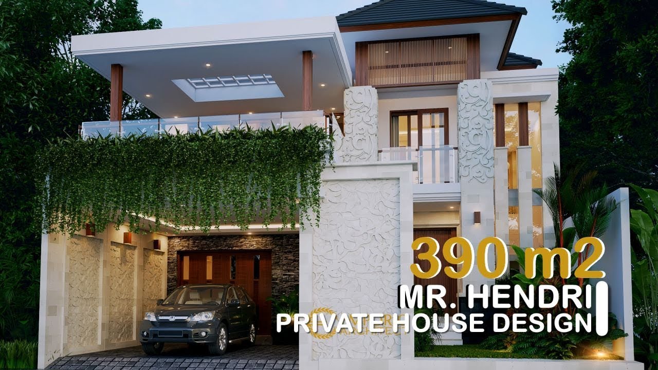 Desain Rumah Villa Bali 2 Lantai Bapak Hendri Padang