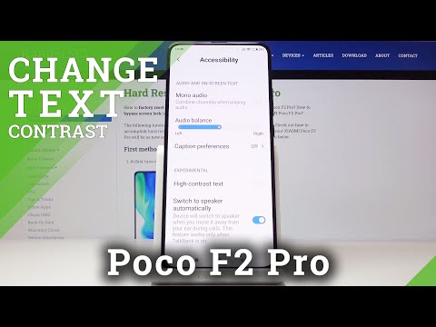 How to Switch On High Contrast Text in Xiaomi Pocophone F2 Pro - Personalize Display