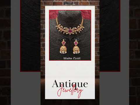 Bollywood Antique Necklace Set Jewellery