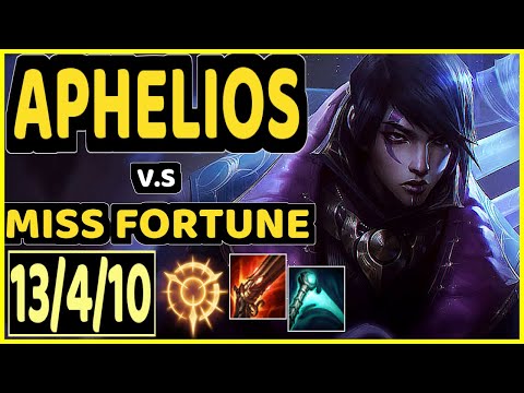 CATAN (APHELIOS) vs MISS FORTUNE - 13/4/10 KDA BOTTOM ADC CHALLENGER GAMEPLAY - KR