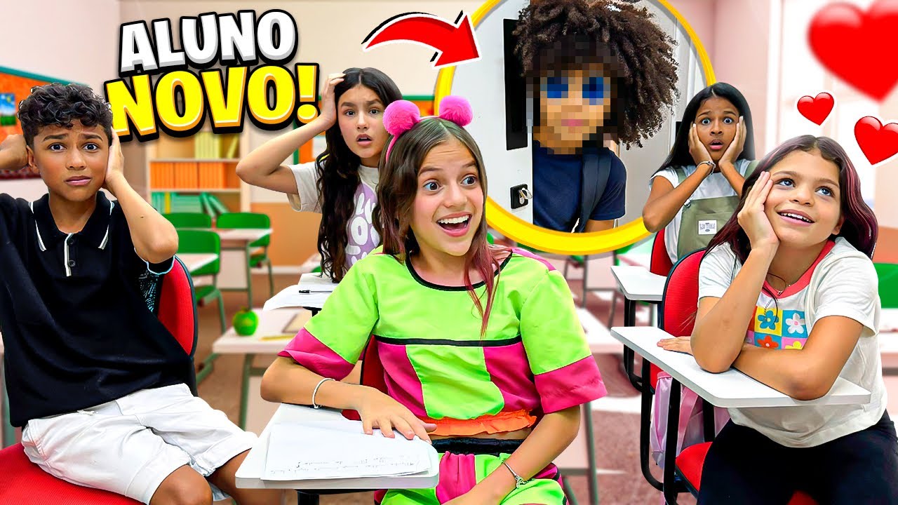O VIZINHO MISTERIOSO VAI ESTUDAR NA NOSSA ESCOLA *manu gostou dele