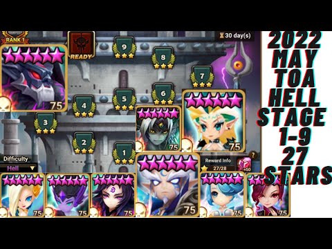 TOA HELL May 2022 27 STARS Stage 1- 9.   Summoners War