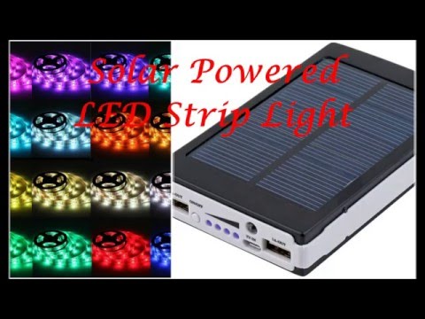 Solar Battery Powered 5050 RGB LED Strip Light Kit - WaterProof - USB Power Bank