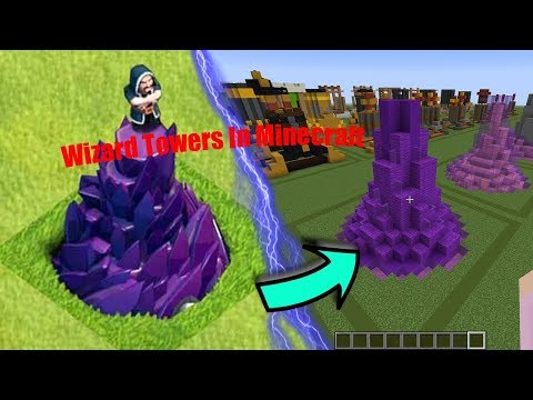 Tokki - All Wizard Tower Levels From Clash Of Clans | In Minecraft!