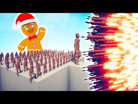 100x ARMY GINGERBREAD MAN + 1x GIANT vs EVERY GOD - TABS | Totally Accurate Battle Simulator 2025