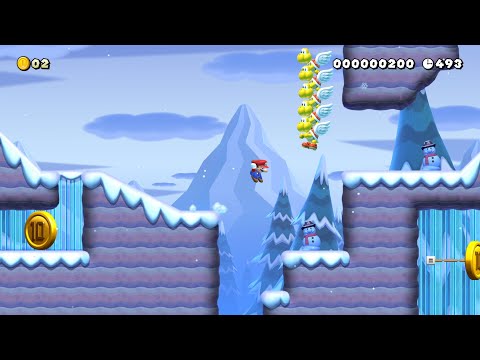 [TAS] SMM2 - Snow Title Screen Level