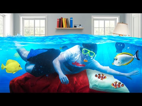 I Transformed My Bedroom Into A Fish Tank!