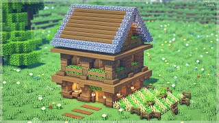 ⚒️ Minecraft | How To Build a Oak Wood Simple Survival House 🏡