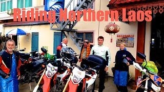 Motorcycle riding through Northern Loas