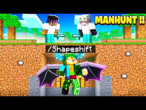 Minecraft Manhunt but I can SHAPESHIFT...🤯