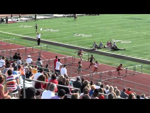 2012 OHSSA Div 1 SW Dist Prelims - Girls 100m (heat 1/3-repeat)