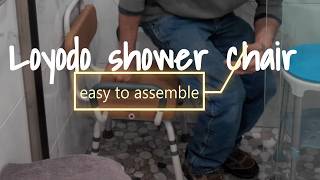 Loyoda Swivel Shower Chair with Adjustable Height, Safety Stool