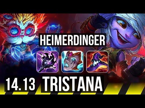 HEIMERDINGER & Galio vs TRISTANA & Rakan (ADC) | Rank 1 Heimer | JP Grandmaster | 14.13