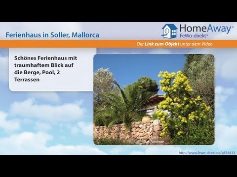 Soller: Schönes Ferienhaus mit traumhaftem Blick auf die Berge, Pool, 2 - FeWo-direkt.de Video