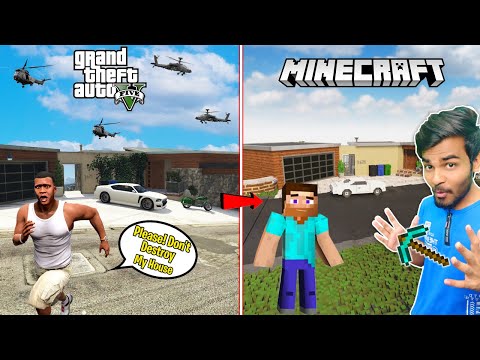 Build And Destroying FRANKLIN HOUSE in Minecraft | Minecraft Tamil Gameplay | Gta 5 tamil