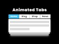 Animated Tabs Using Only HTML CSS Create Tabs Using HTML CSS