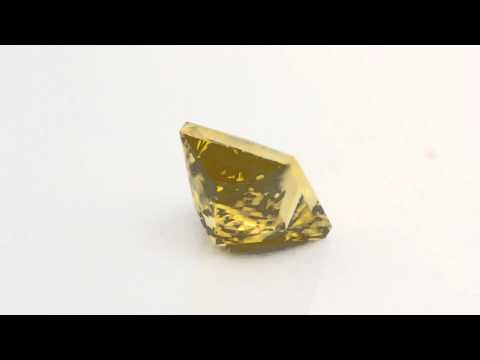 0.06 ct Yellow Princess Cut VS1 Clarity Real Diamond