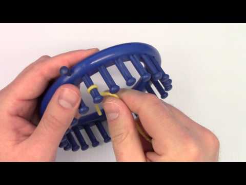How to do the ribbing stitch on a round knitting loom