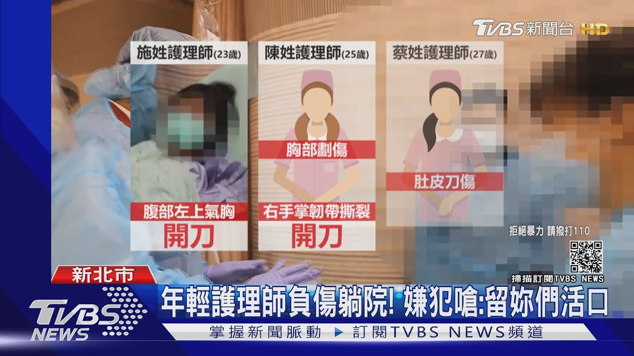 年輕護理師負傷躺院! 嫌犯嗆:留妳們活口