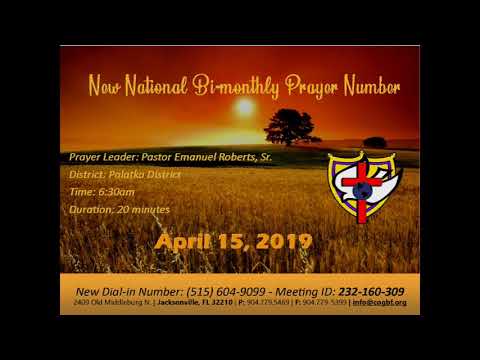 National Prayer -  April 15, 2019: Pastor Emanuel Roberts, Sr