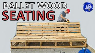 Outdoor Seating Build - Pallet Wood Project - DIY