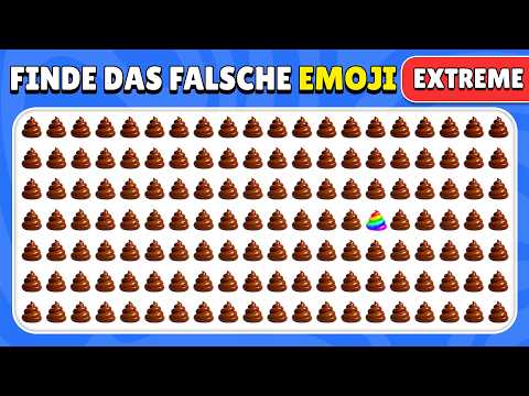 Finde das falsche emoji - EXTREM-EDITION 💩🔥🤣 | 40 ultimative Level | Quiz Häschen