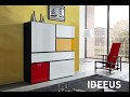 Sideboard Ideeus Schwarz / Mehrfarbig
