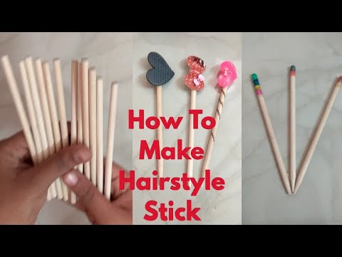 DIY hair Stick | How to Make Hairstyle stick using...