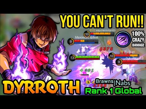DYRROTH POWERFUL OFFLANER ~ TOP 1 GLOBAL DYRROTH GAMEPLAY BY [ NDOFI ] Ootsutsuki ~ MLBB