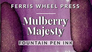 🔮✨ Mulberry Majesty Shimmer Fountain Pen Ink Swatching and Comparison #fountainpenink #fountainpens