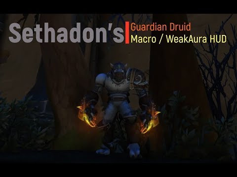 Guardian Druid Macro / WeakAura HUD with Cat Weaving (ADVANCED)