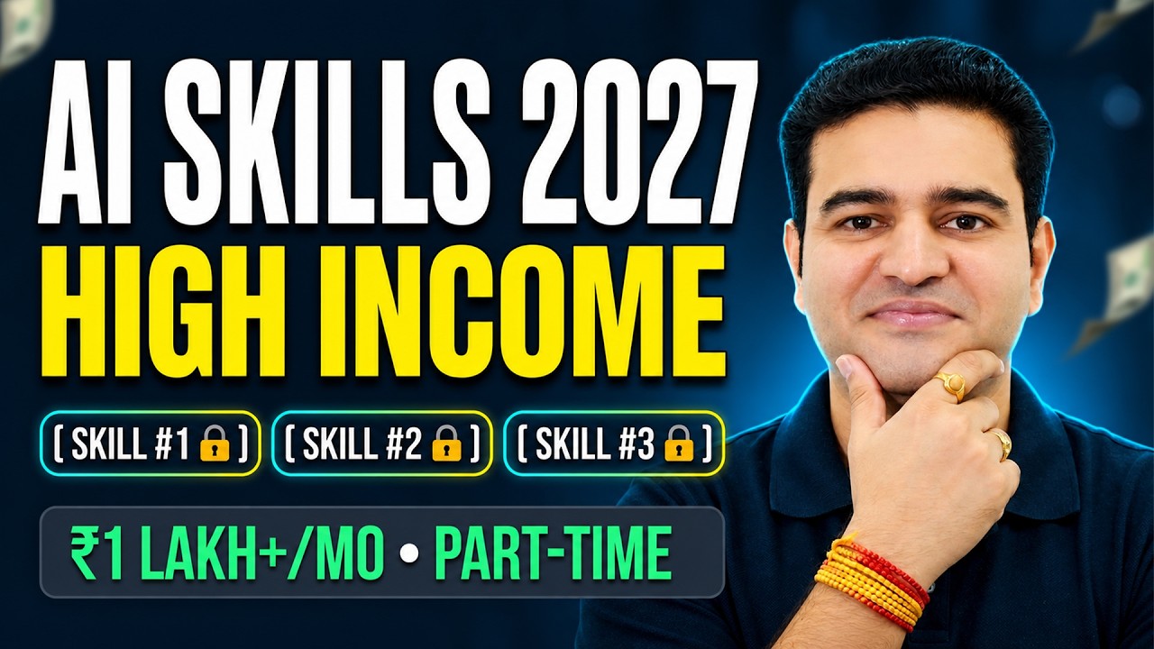 3 High Income AI Skills to Learn For 2027 | Earn 1 Lakh/Month (Part Time) | #aiskills