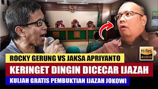 Download lagu 🔴KERINGET DINGIN! JAKSA PEMBELA IJAZAH JOKOWI DICECAR ROCKY GERUNG mp3