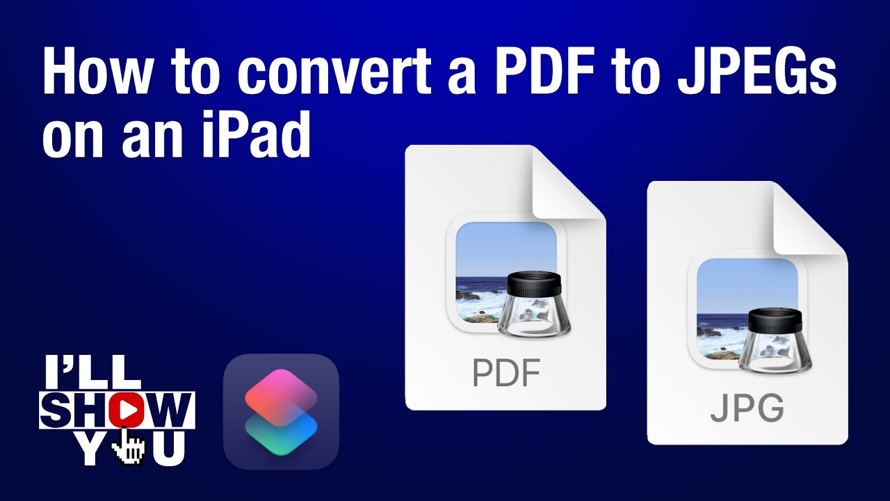 How to convert a PDF to JPEGs on an iPad