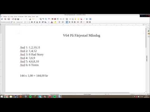 Hugos Trav Tips - V64 På Färjestad, Måndag