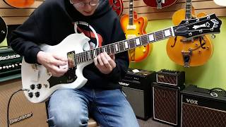 Video thumbnail for Guild S-100 Polara white gloss demo at Basone Guitar Shop in Vancouver Canada by BasoneGuitars