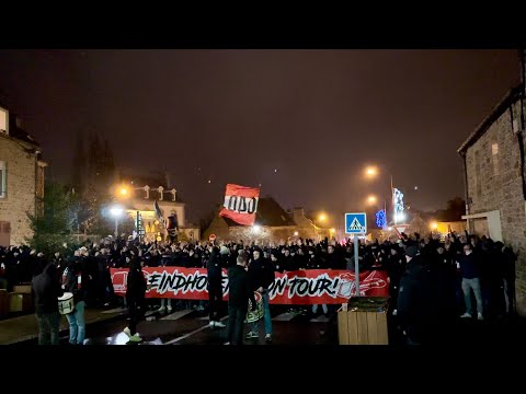 March/Corteo naar stadion : Stade Brest-PSV : 10/12/2024 : 1-0