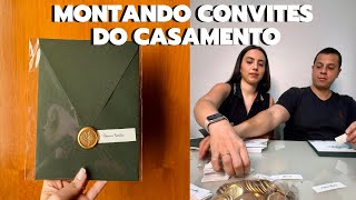 Montando CONVITES Do Nosso CASAMENTO -  DIY Como Fazer Convite De Casamento SIMPLES e BARATO