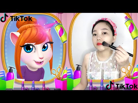 MY TALKING ANGELA 2 Top Edit Tiktok | Beautiful girl imitating ANGELA 2 | WHO IS BETTER? PAT 3