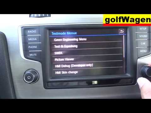VW Golf 7 radio hidden menu /green engineering menu activated/