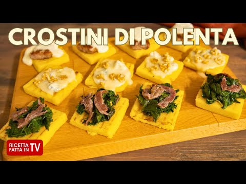 CROSTINI DI POLENTA GRIGLIATI di Benedetta Rossi - Ricetta TV Fatto in Casa per Voi