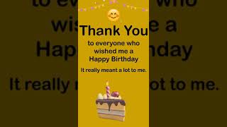 Thank You for the Birthday Wishes | WhatsApp Status Video