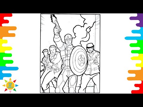 Captain America Coloring Page|Captain America in Action|Jim Yosef - Eclipse [NCS Release]