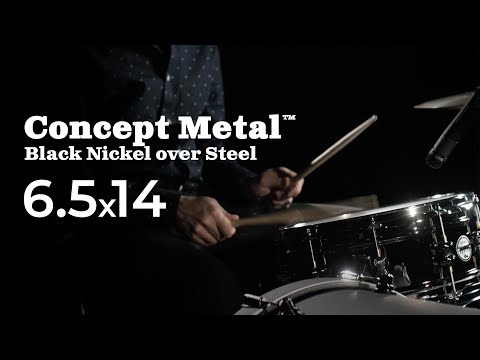 Drum Workshop PDP Concept Series Metal Snare, 6.5x14, Black Nickel Over Steel w/Chrome Hardware image 6