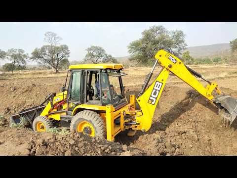 JCB Throwing Out Water With Bucket | JCB Backhoe Machine Working For Bridge Wall Construction jcb 14
