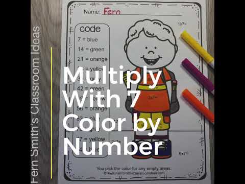 Color By Number Multiply With 7